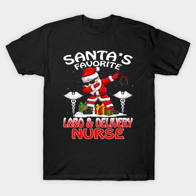 Santas Favorite Labor And Delivery Nurse Christmas T-Shirt by intelus